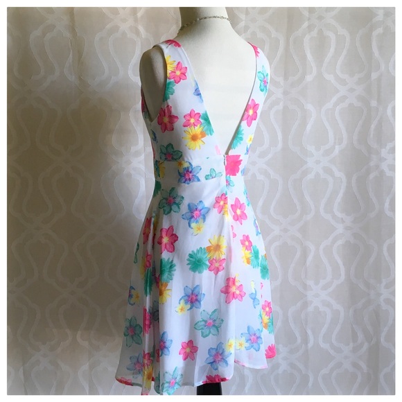 *LAST ONE* Spring Floral Chiffon Dress - Picture 5 of 7